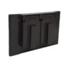 Horizontal Duplex Weatherproof Box Cover — Bronze — Superflex part 1GCHDBZ