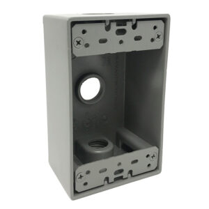 1-Gang Rectangular Deep Box (3) 1/2″ Holes — Superflex part 1GDB350