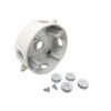 Round Box (5) 1/2″ Holes — White — Superflex part RB550WH