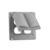 2-Gang Plastic Universal Cover — Gray — Superflex part P2GC