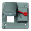 2-Gang Plastic GFCI/Toggle Combo — Gray — Superflex part P2GCTG