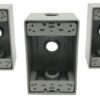 1-Gang Rectangular Box (3) 1/2″ Holes — Gray — Superflex part 1GB350
