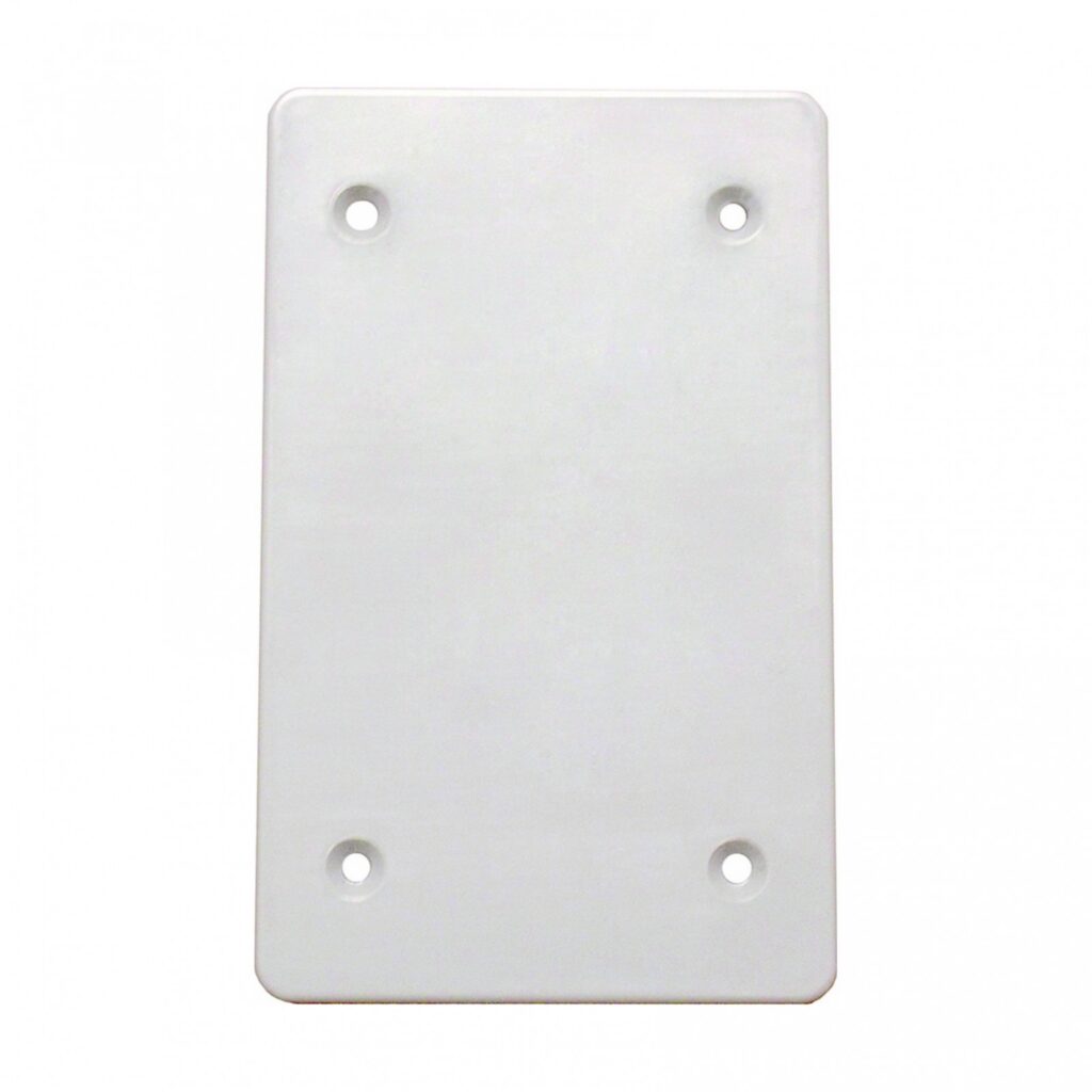 1-Gang Plastic Blank Cover — White