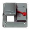 2-Gang Plastic GFCI/Toggle Combo — Gray — Superflex part P2GCTG