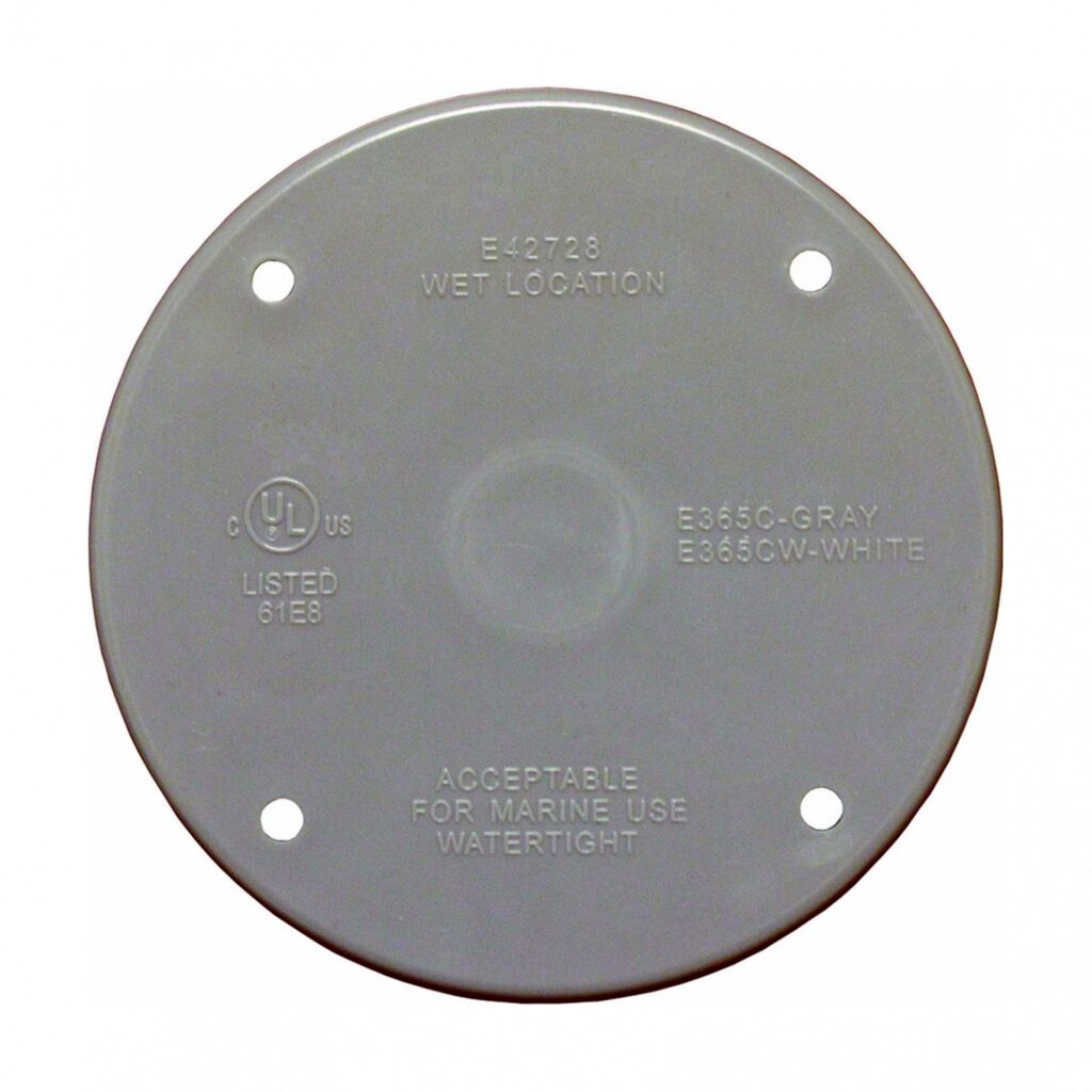 Round Plastic Blank Cover — Gray