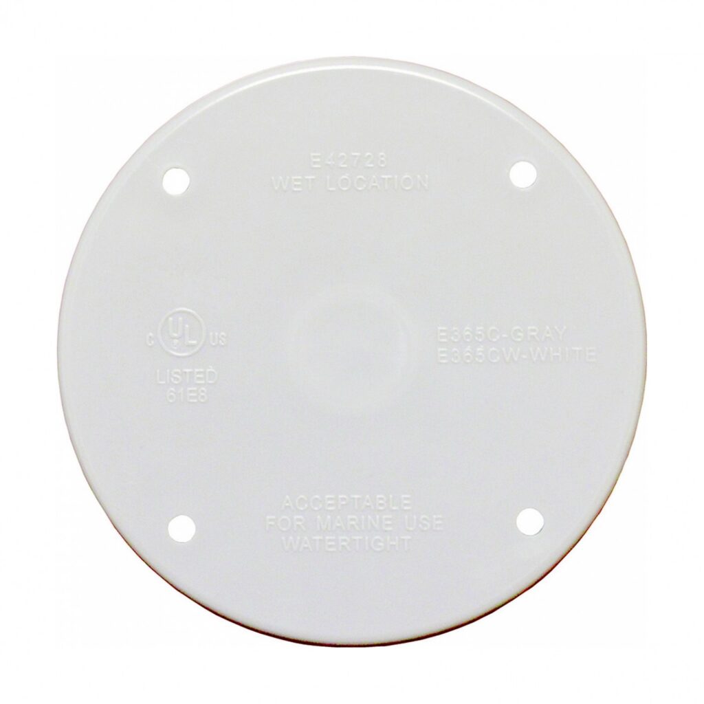 Round Plastic Blank Cover — White