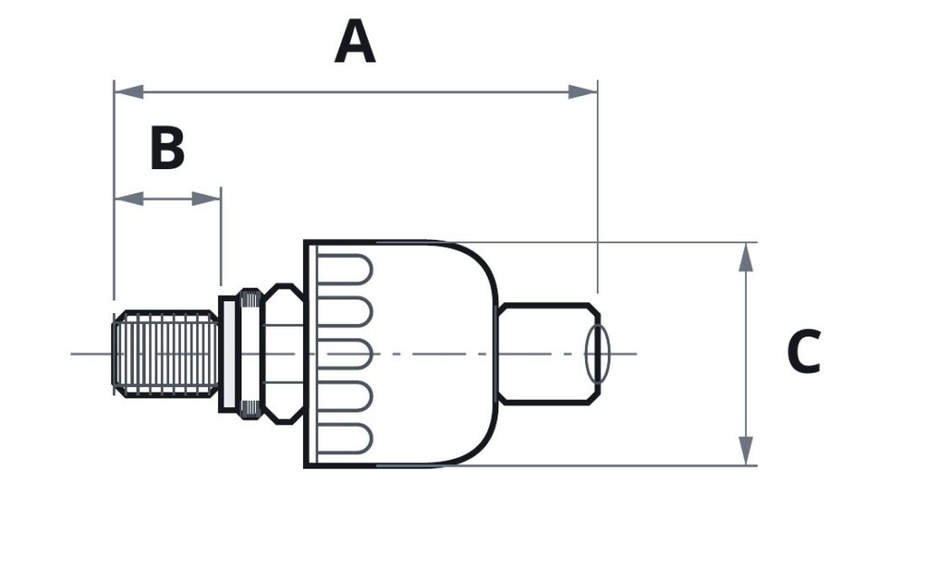 Screw-On Connector, 90 Degree Sweep, 1/2" — Bulk, 250 pcs/box - dimensional drawing