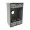 1-Gang Rectangular Box (3) 1/2″ Holes — Gray — Superflex part 1GB350