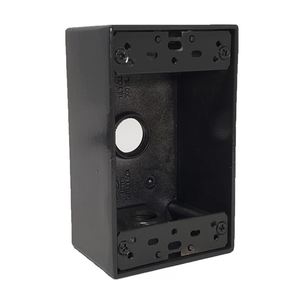 1-Gang Rectangular Box (3) 1/2" Holes — Bronze