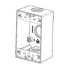 1-Gang Rectangular Box (3) 3/4″ Holes — Black — Superflex part 1GB375BK