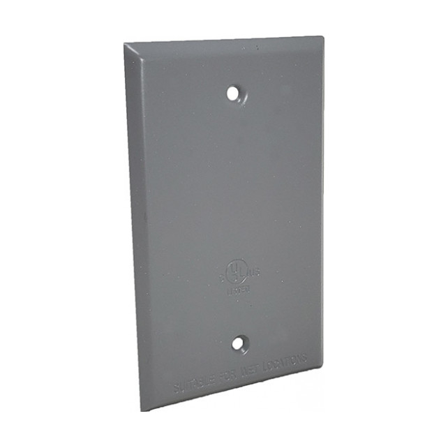1-Gang Blank Cover — Gray — Superflex part 1GBC