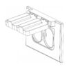 Horizontal Duplex Weatherproof Box Cover — White — Superflex part 1GCHDWH