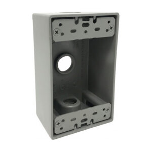 1-Gang Rectangular Deep Box (3) 1/2″ Holes — Superflex part 1GDB350