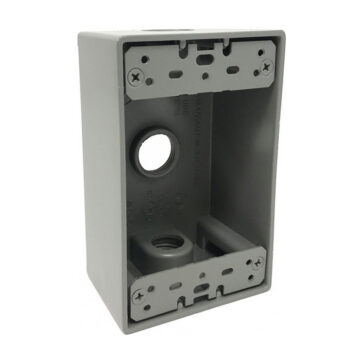 1-Gang Rectangular Deep Box (3) 1/2″ Holes — Superflex part 1GDB350
