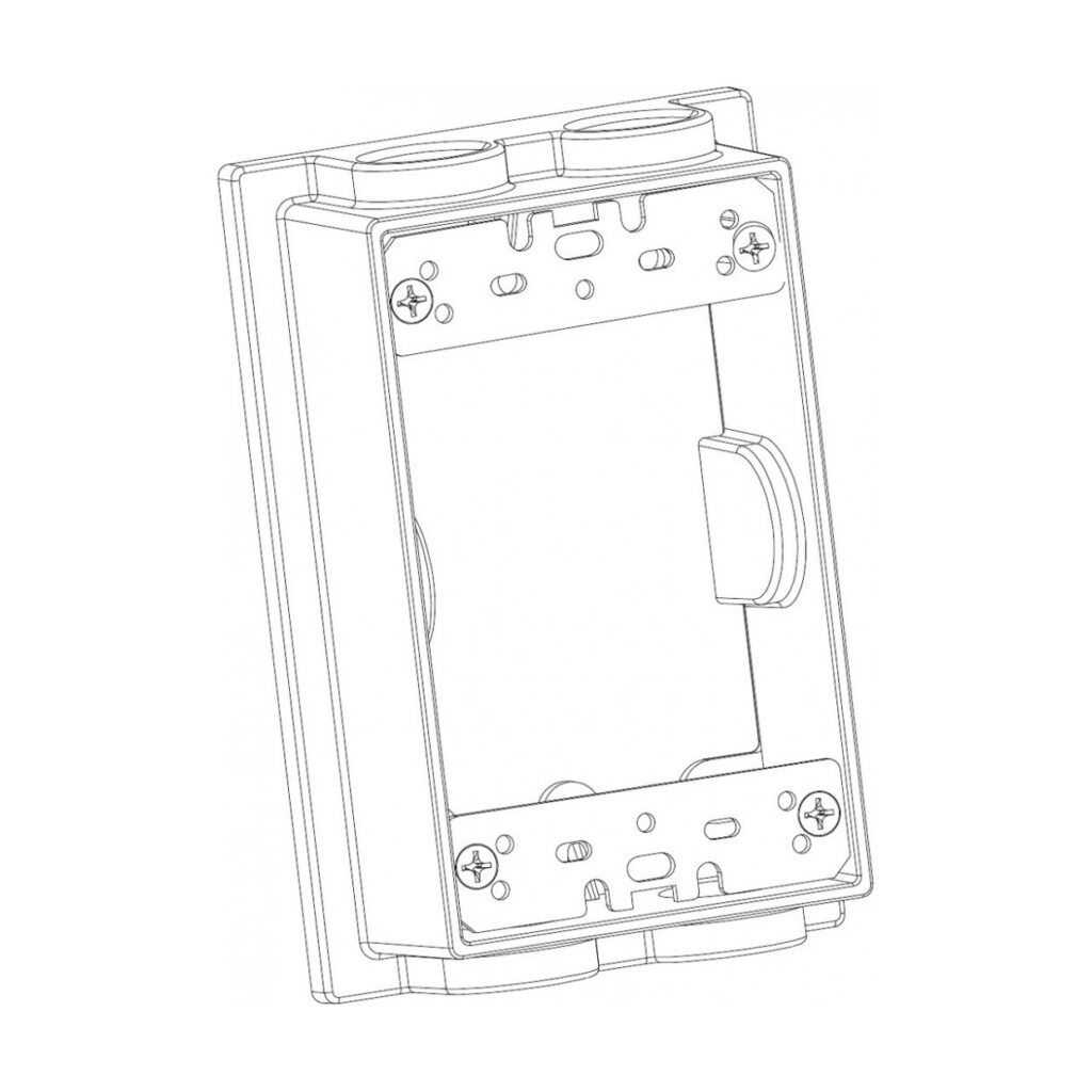 Rectangular Extension Ring (4) 1/2" Holes