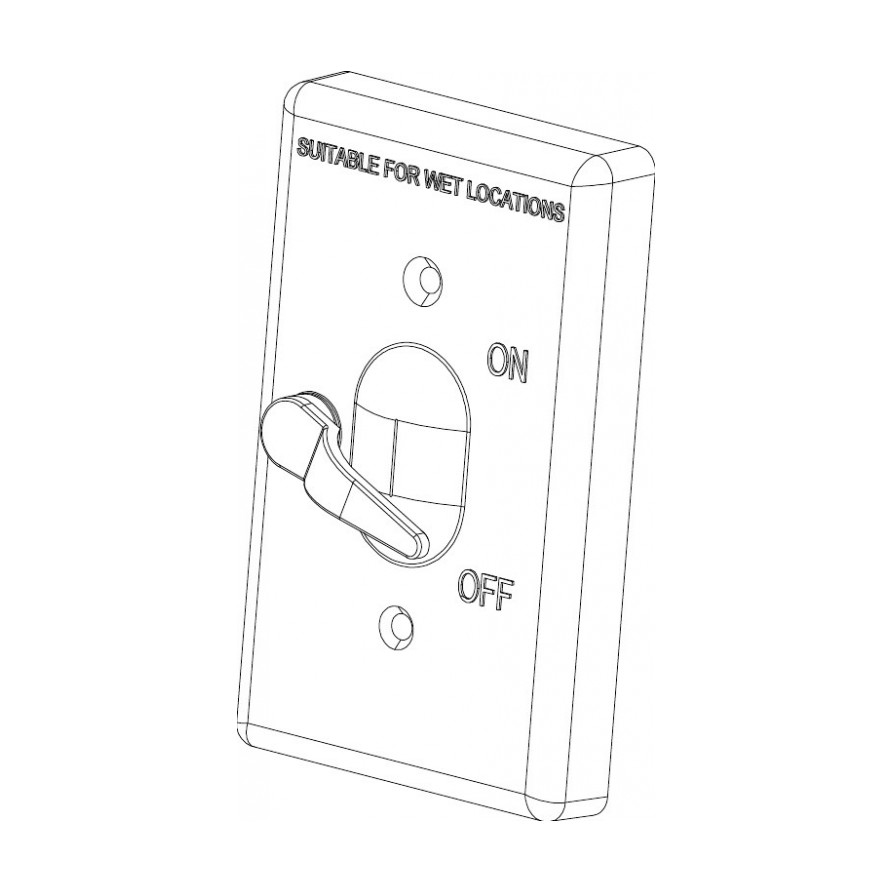 1-Gang Weatherproof Toggle Cover — Bronze