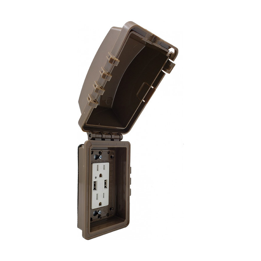 1-Gang Extra Duty In-Use Cover 18 in 1 — Bronze