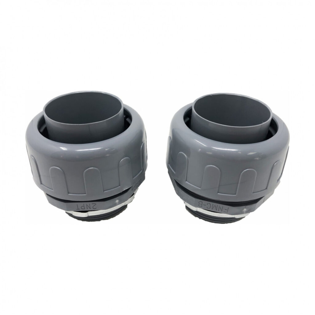 Straight Liquid Tight Connector, 2" — Gray