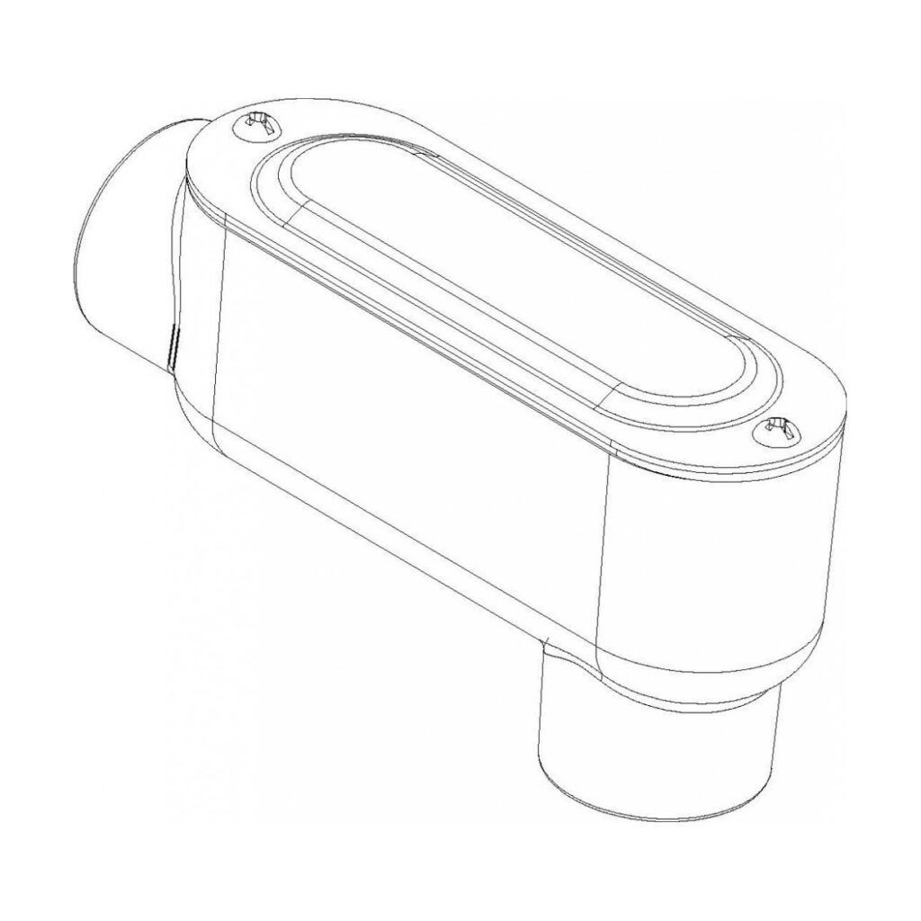 LB Series Threaded Conduit Body with Steel Cover and Gasket, 1-1/4"