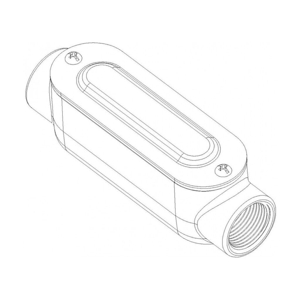 LC Series Threaded Conduit Body with Steel Cover and Gasket, 2-1/2"