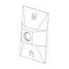 One 1/2″ Hole Rectangular Cover — Bronze — Superflex part LHC1HBZ