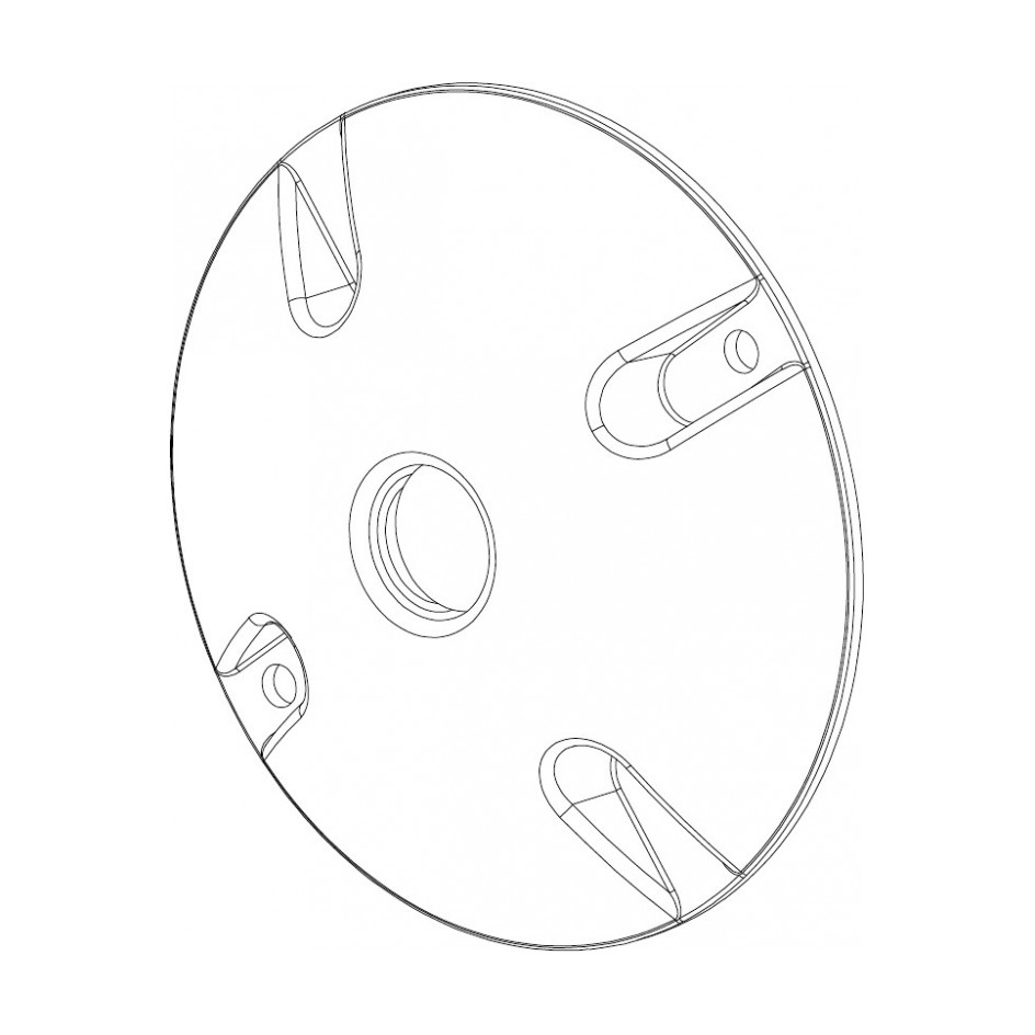 One 1/2" Hole Round Cover — Bronze