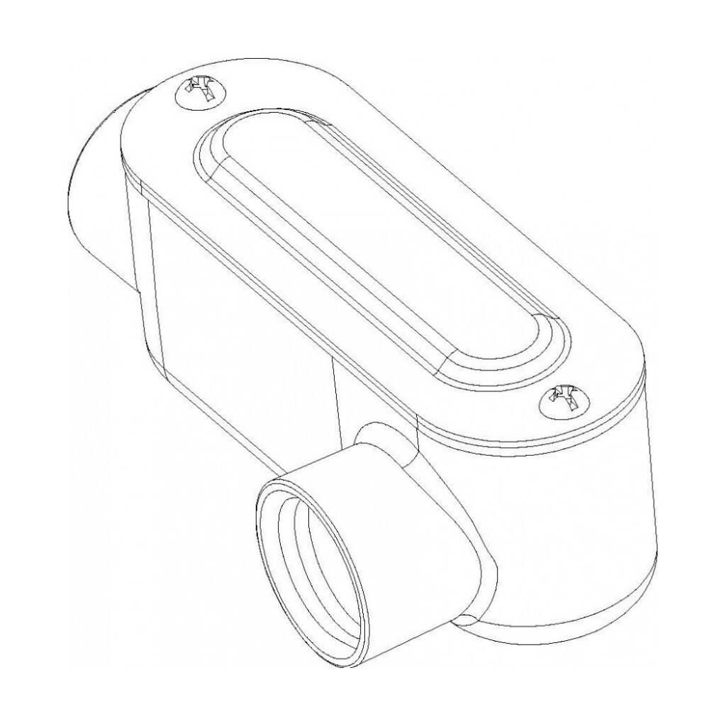 LL Series Threaded Conduit Body with Steel Cover and Gasket, 2"