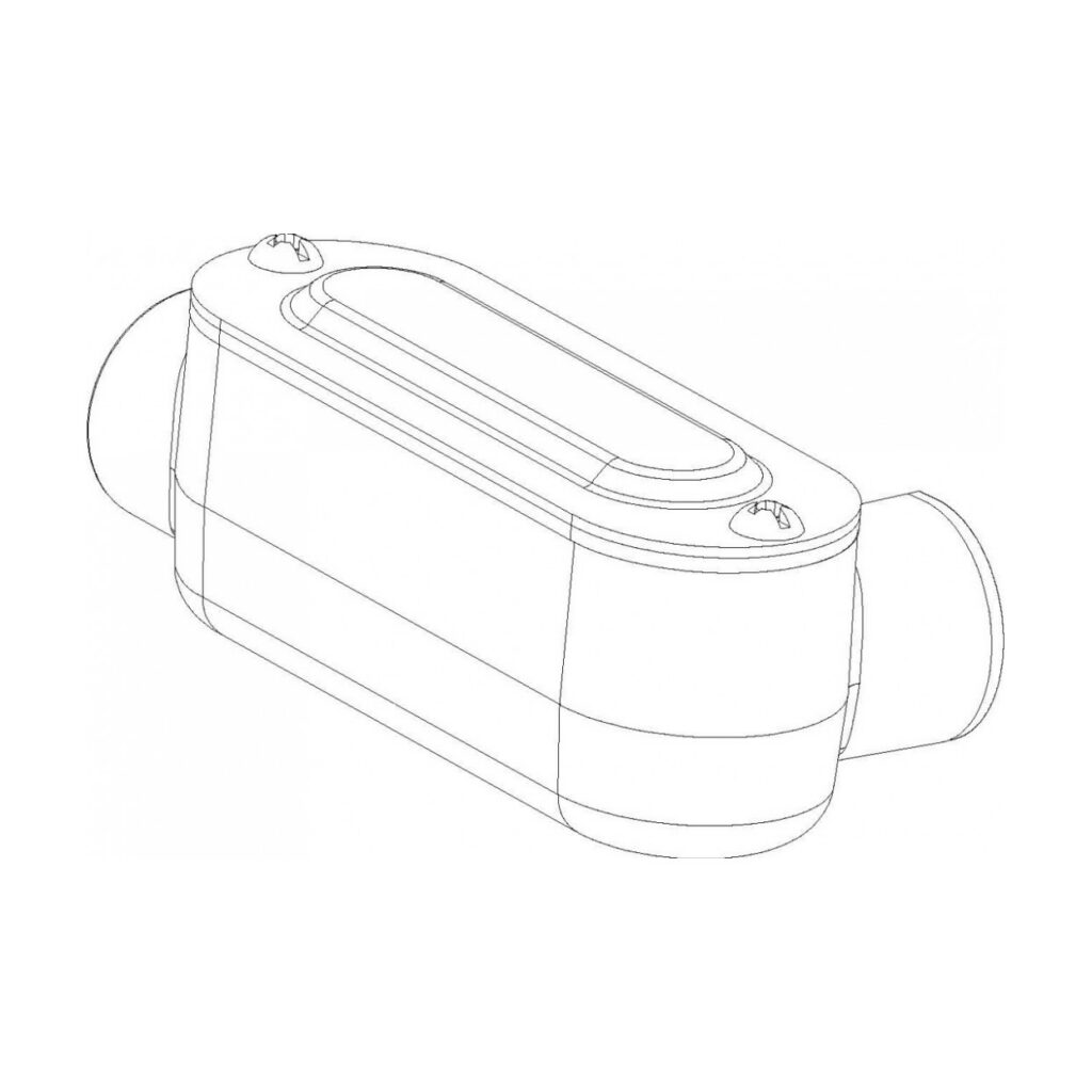 LR Series Threaded Conduit Body with Steel Cover and Gasket, 3-1/2"