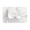 1-Gang Plastic Horizontal Lockable Duplex Cover — White — Superflex part P1GCHDWH