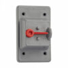 1-Gang Plastic Toggle Cover — Gray — Superflex part P1GTC