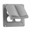 2-Gang Plastic Universal Cover — Gray — Superflex part P2GC