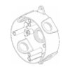 Round Box (5) 1/2″ Holes — Black — Superflex part RB550BK
