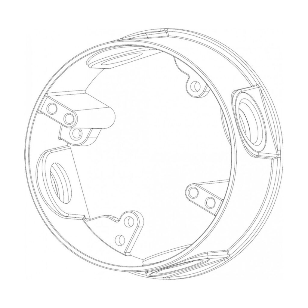Round Extension Ring (4) 1/2" Holes