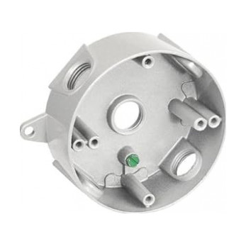 Round Box (5) 1/2" Holes — Gray